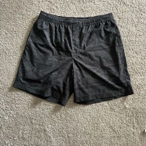 chubbies Black Elastic Waist Swim Trunks with Light Pastel Lining